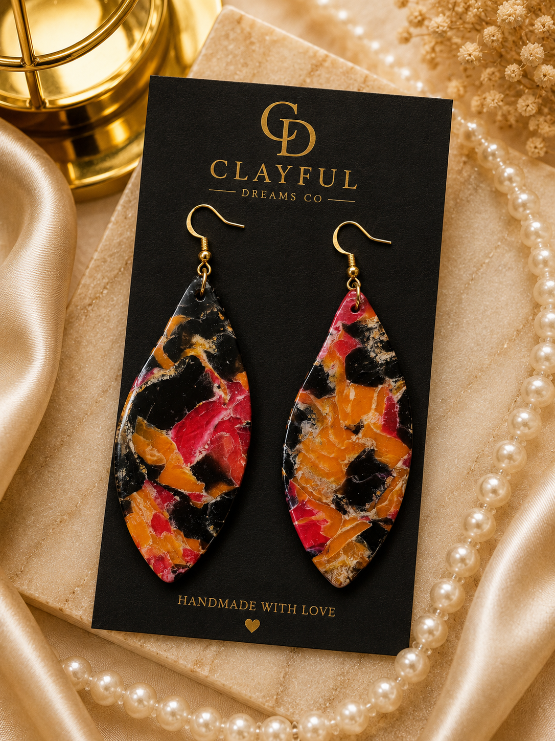 Flame Marquise Resin Drop