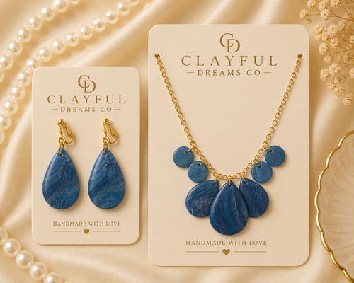 Blue Lagoon Statement necklace & Earrings