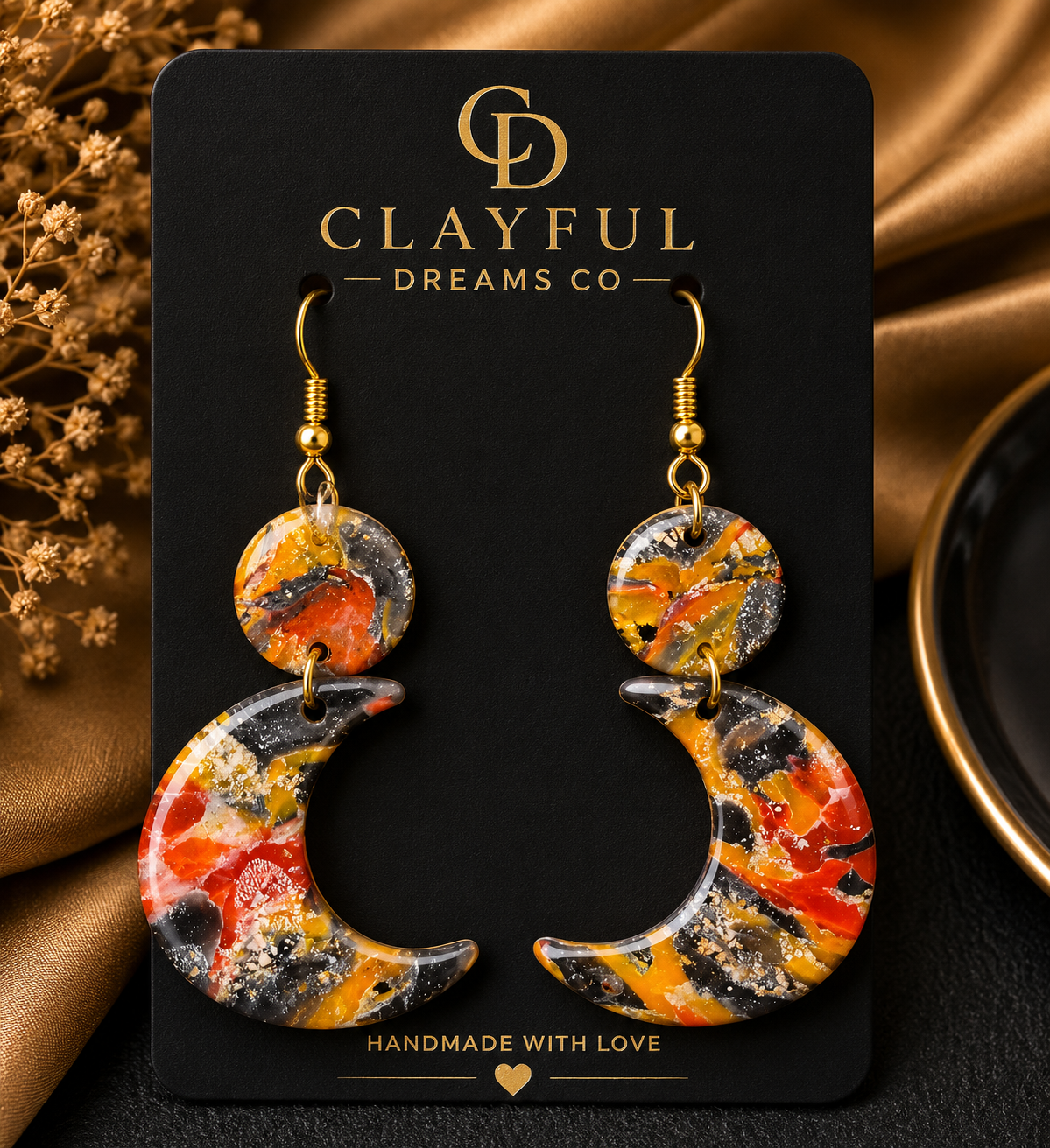 Eclipse Crescent Earrings