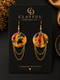 Midnight Ember Chandelier Earring